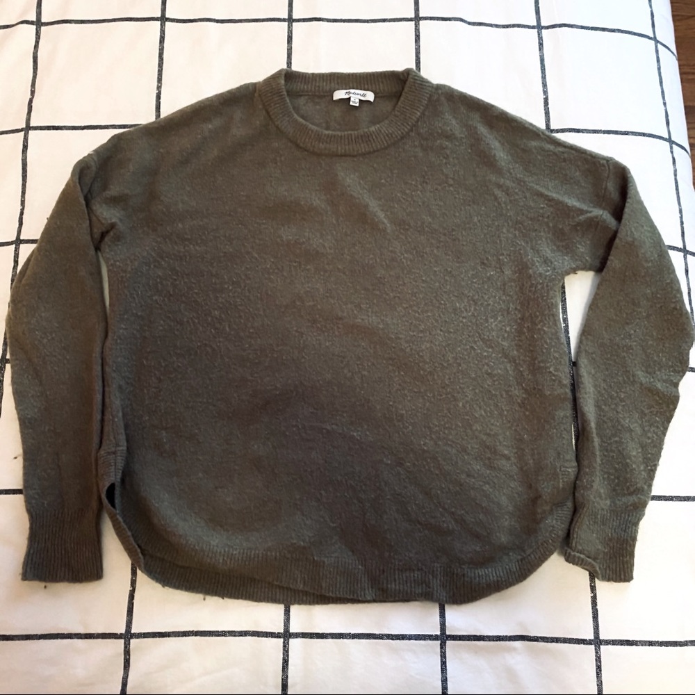 Madewell Green Wool Sweater, S/M